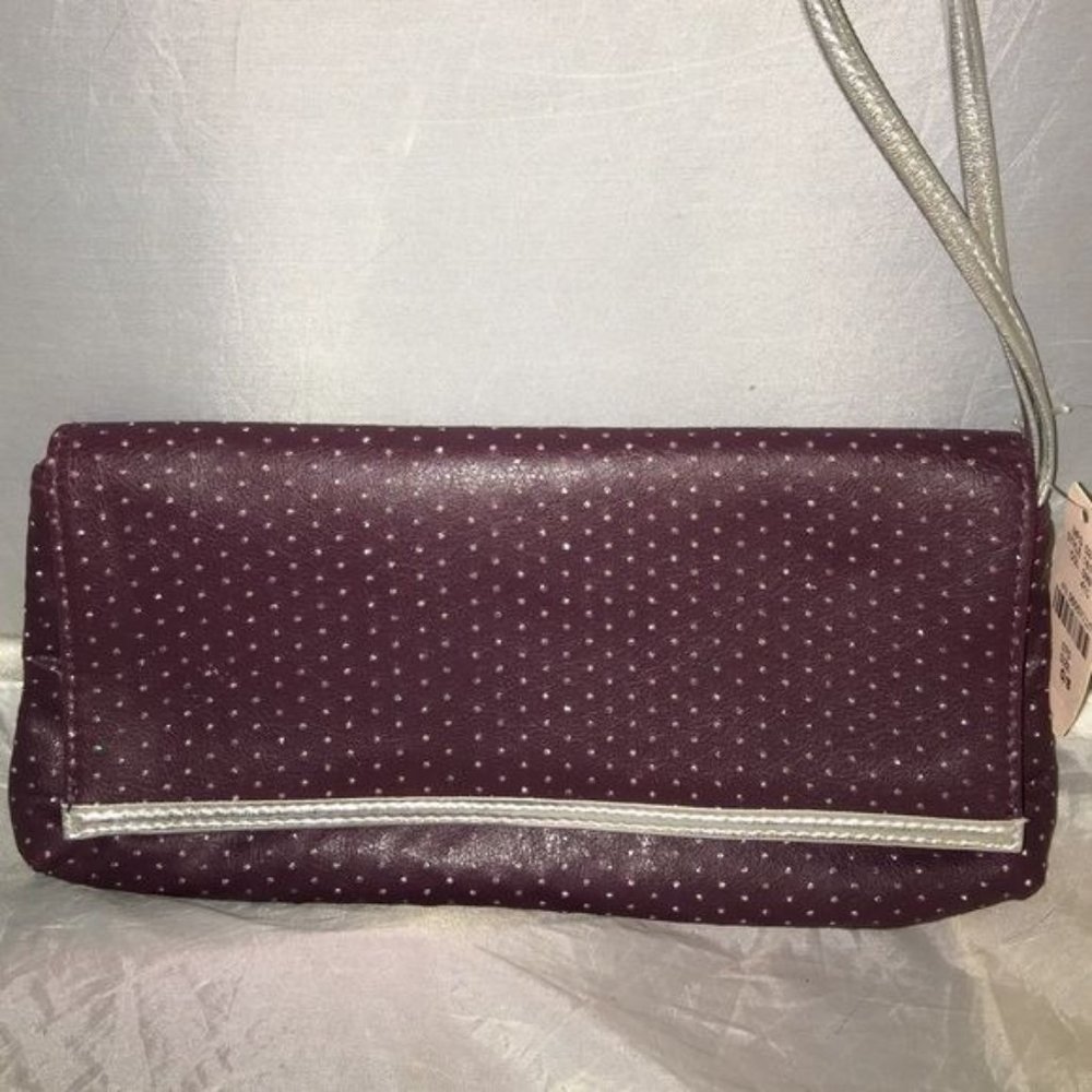 Victoria’s Secret Plum silver Sparkle Wristlet NWT VINTAGE